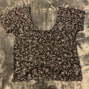 Black floral top